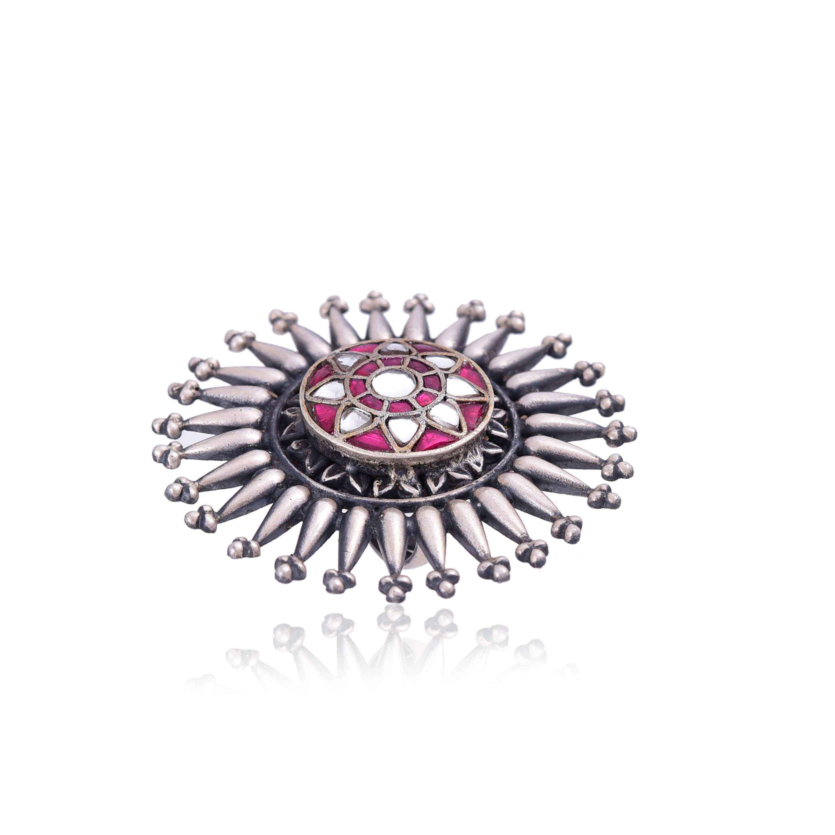 925 Silver Kundan Ring