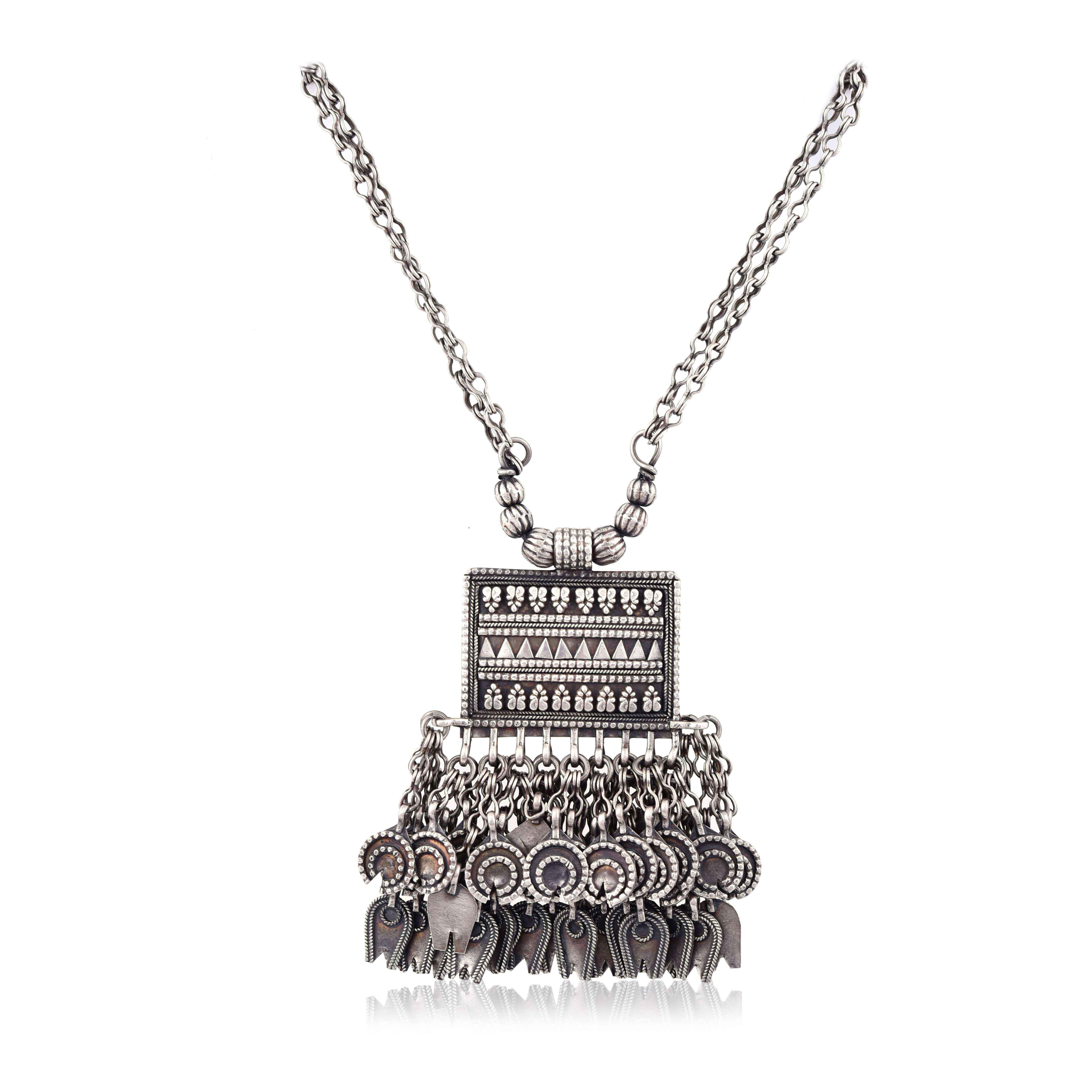 925 Silver oxidised necklace