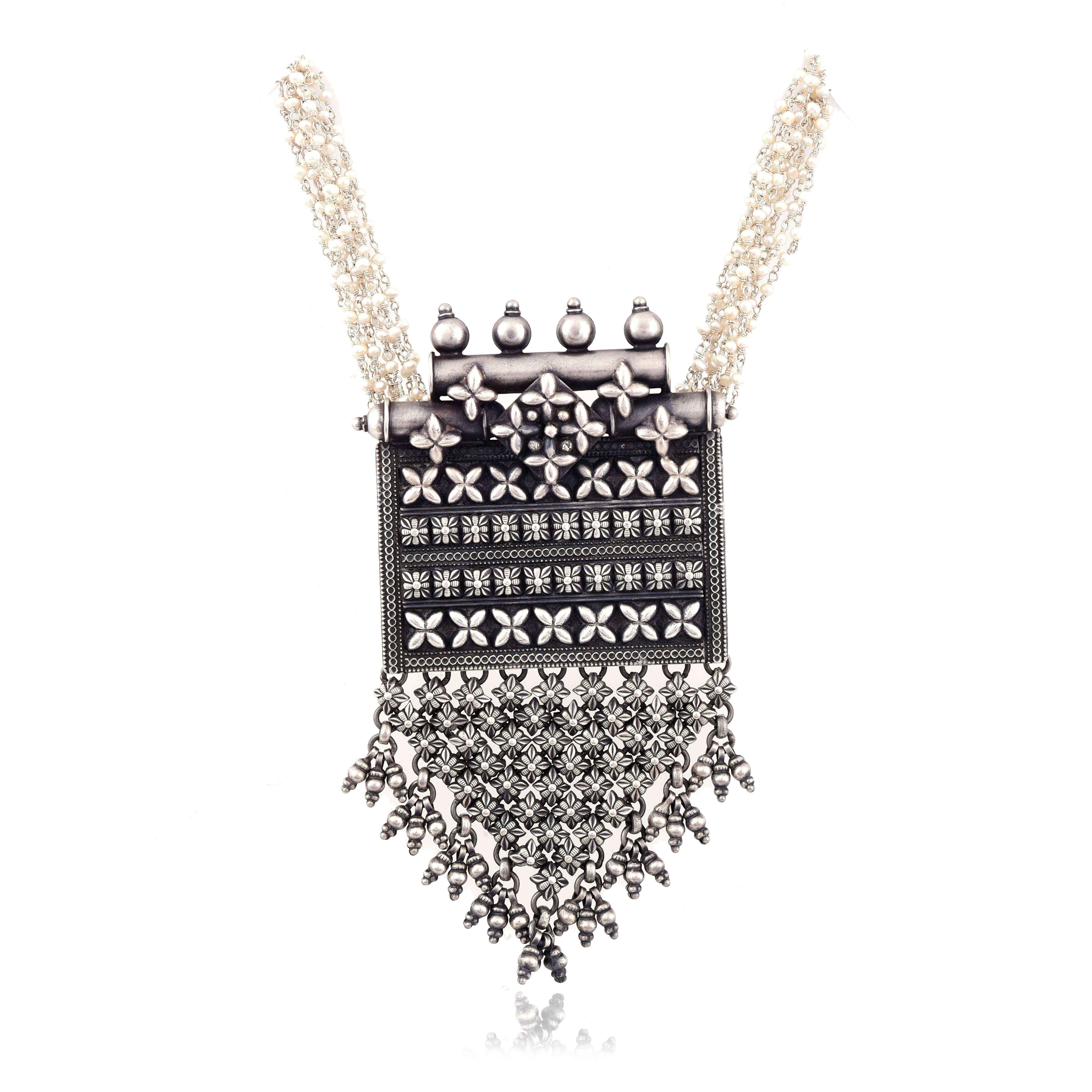 Silver Pearl Necklace