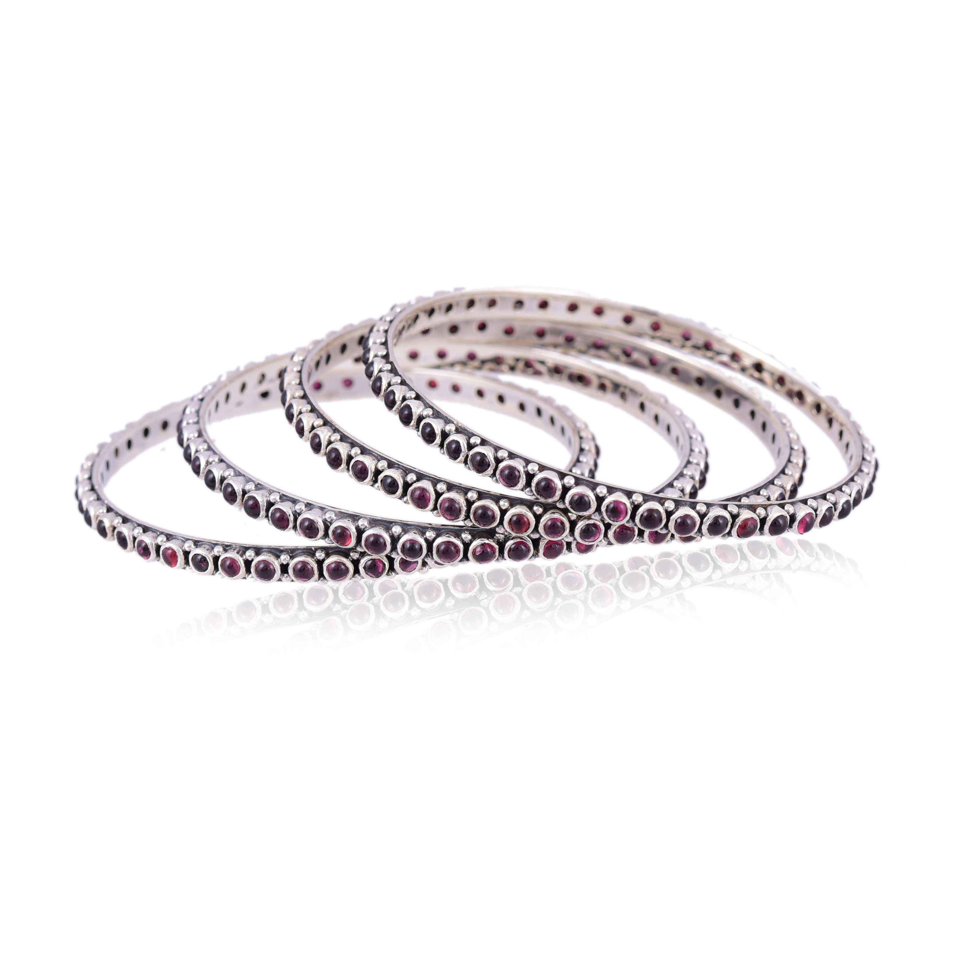 925 Silver Stone Bangle