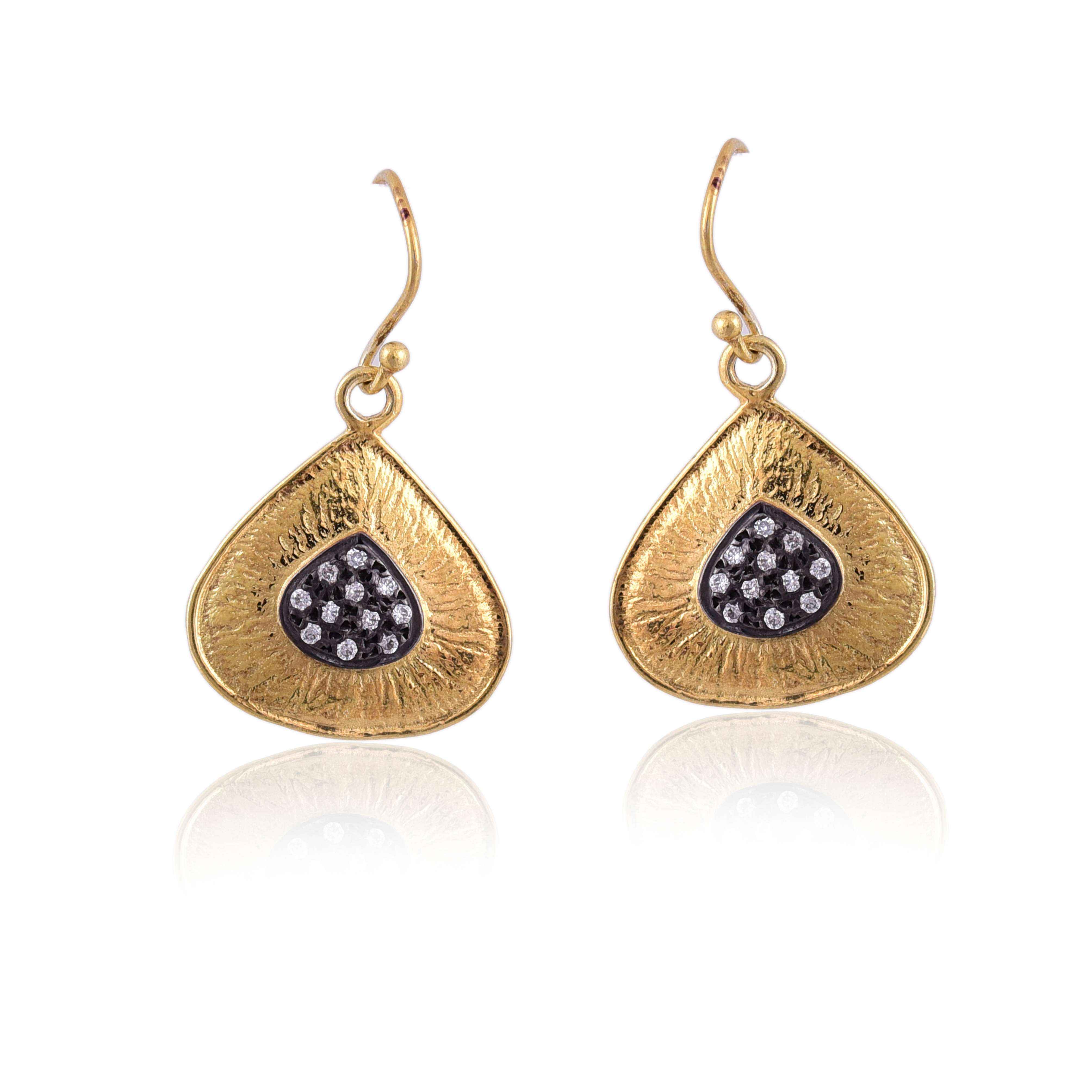 Sterling Silver gold plated earring