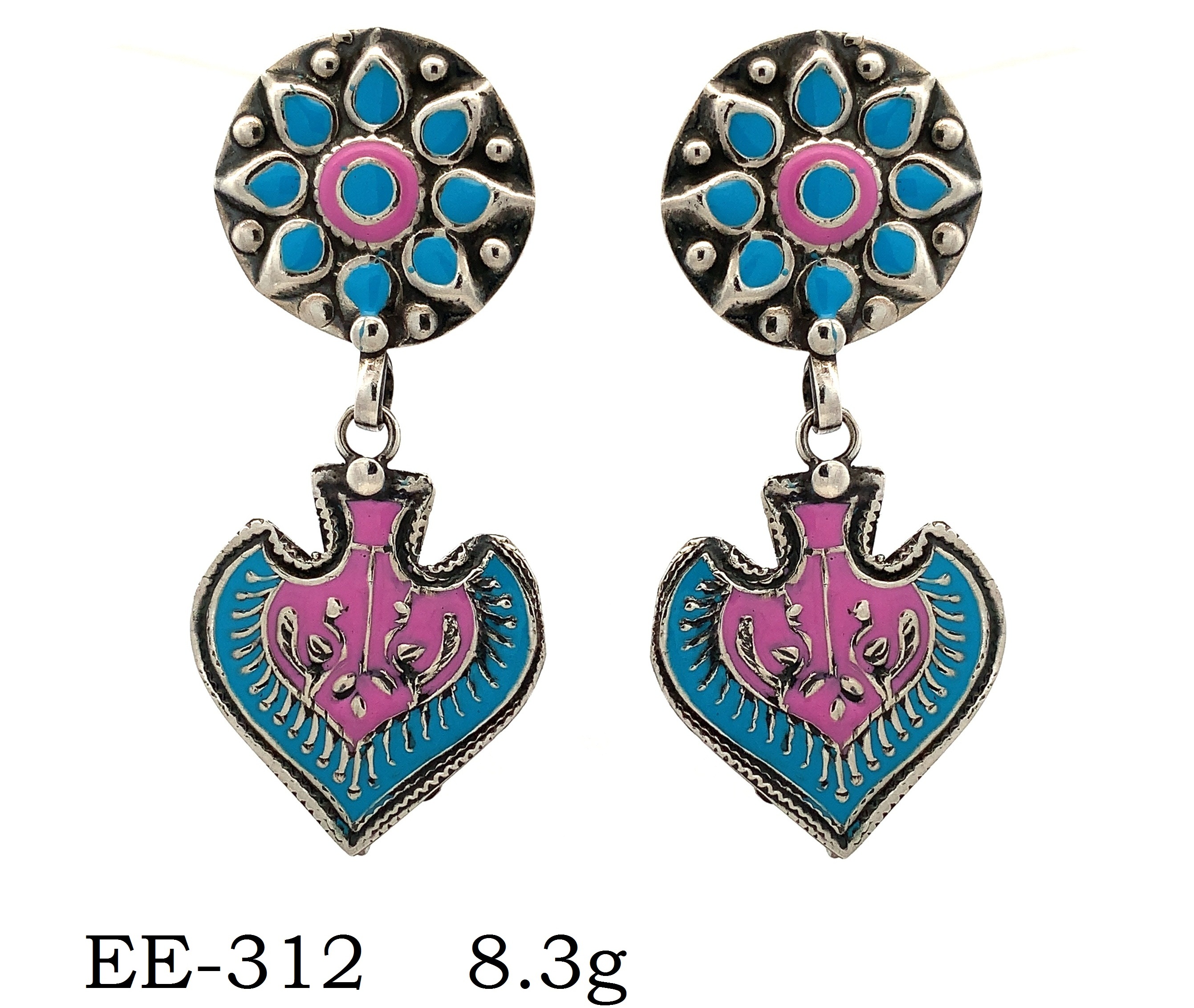 925 Silver Enamel earring 