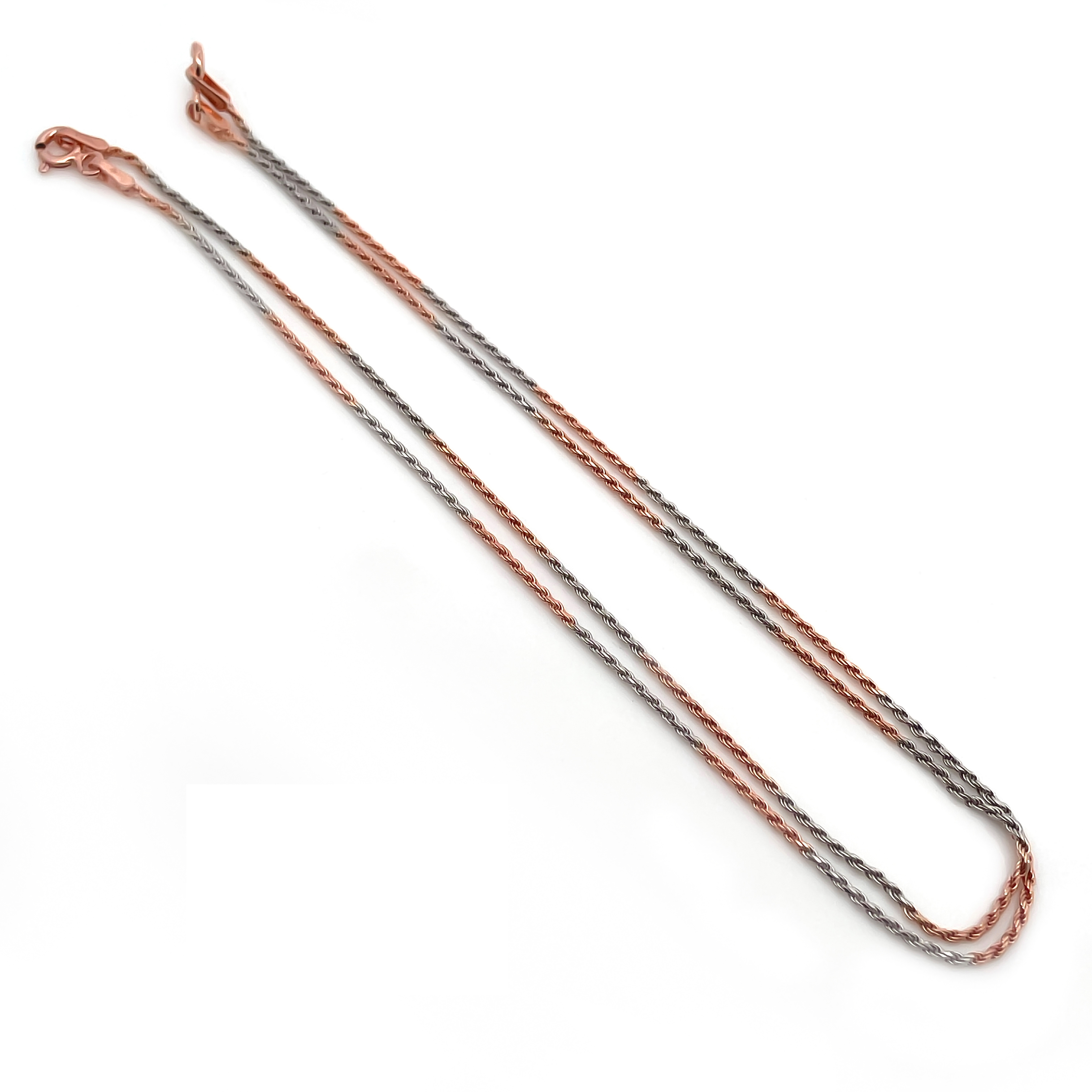 Stylish Two-tone design: rose gold and silver  Anklets