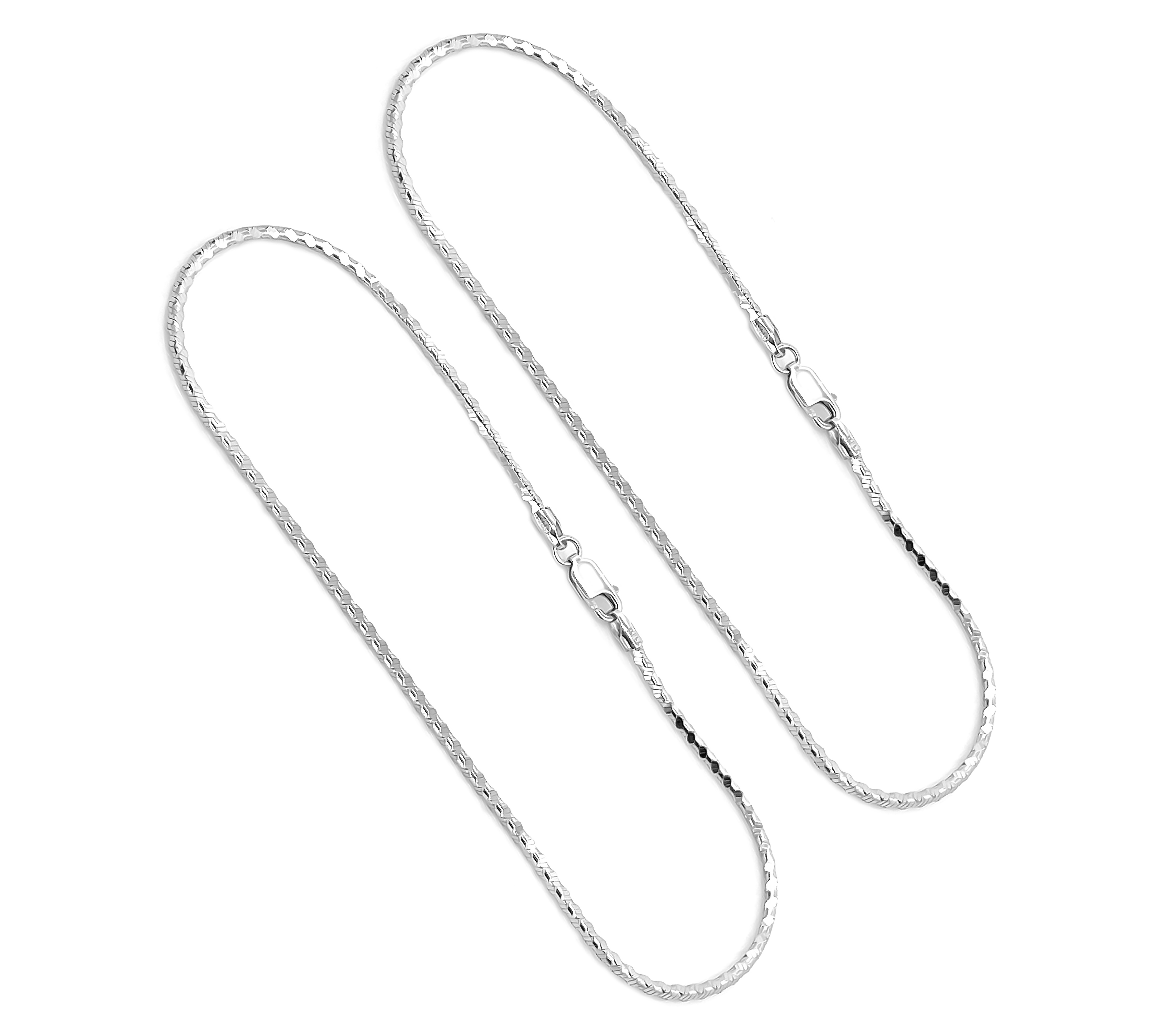 Sterling Silver Rope Chain Anklet - Elegant Twisted Design