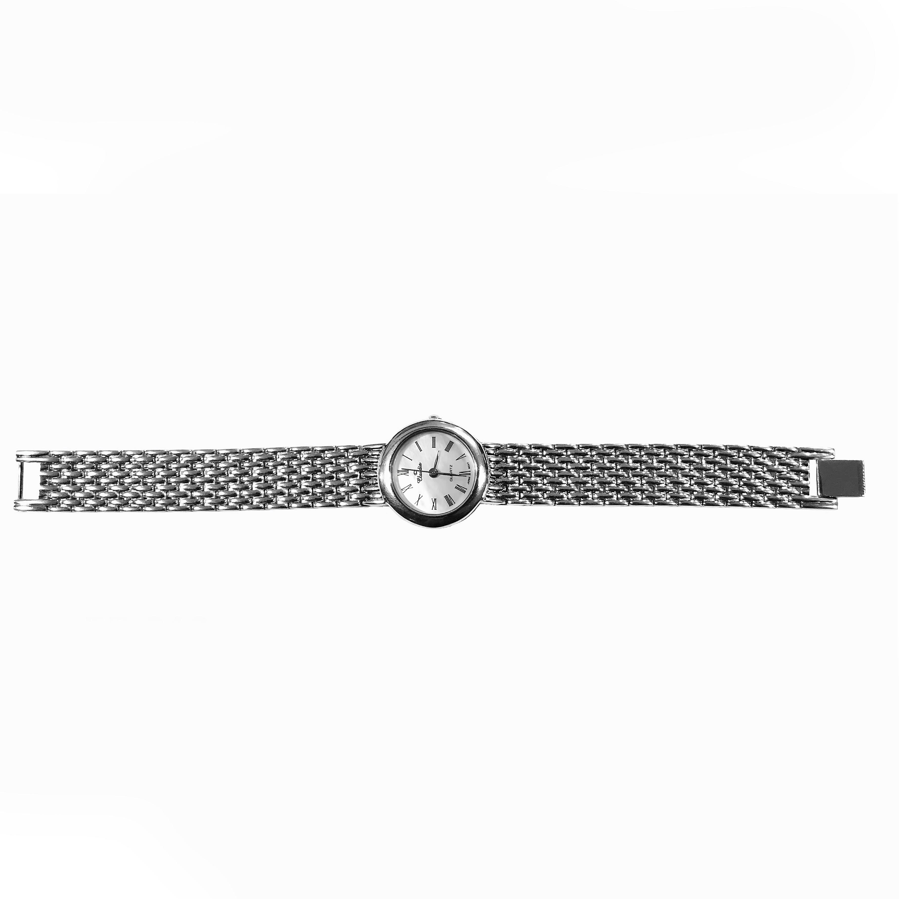 925 Sterling Silver Classic Mesh Strap Watch | Timeless Women’s Silver Timepiece