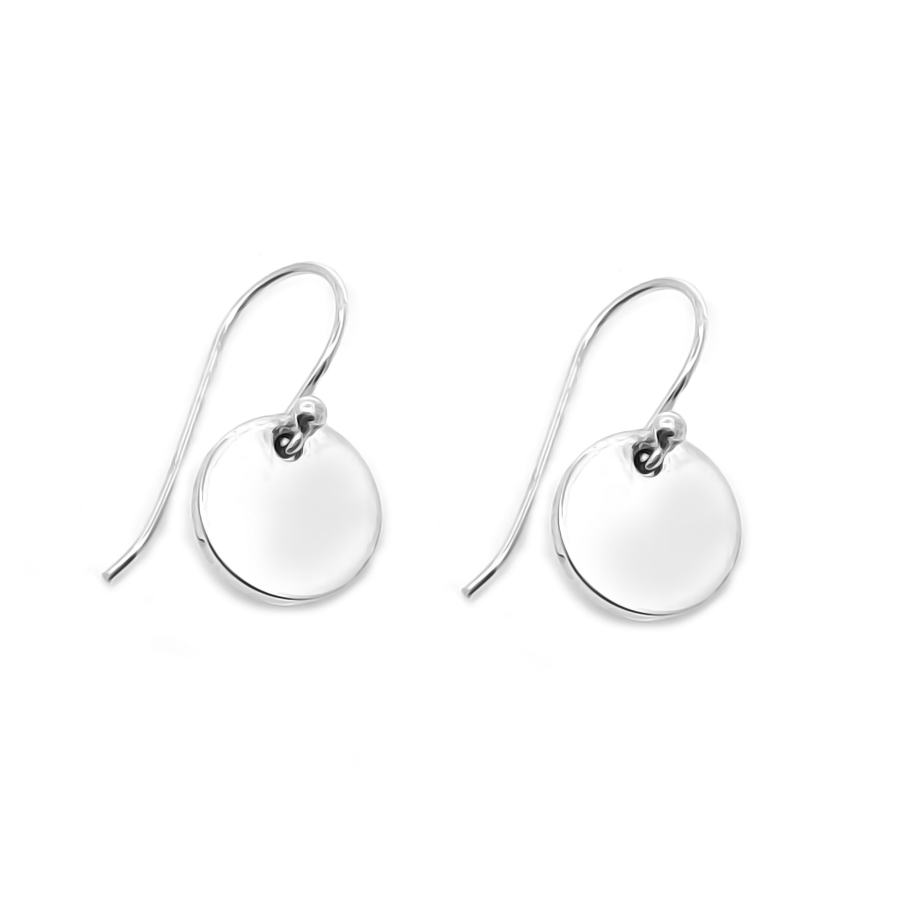 Minimalist Round Disc Silver Earrings | Lightweight Everyday Elegance