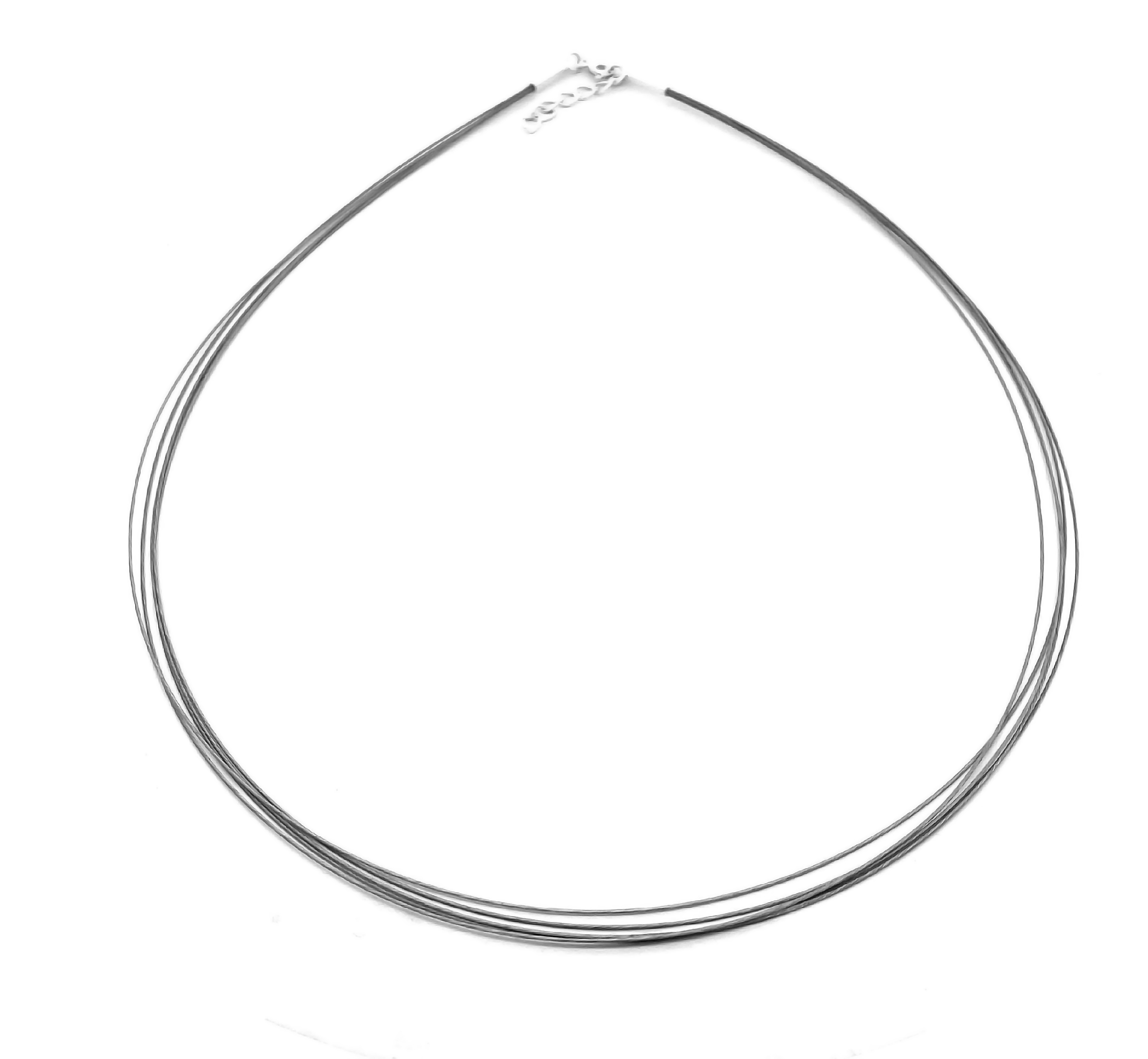 Lightweight Multi-Strand Silver Necklace