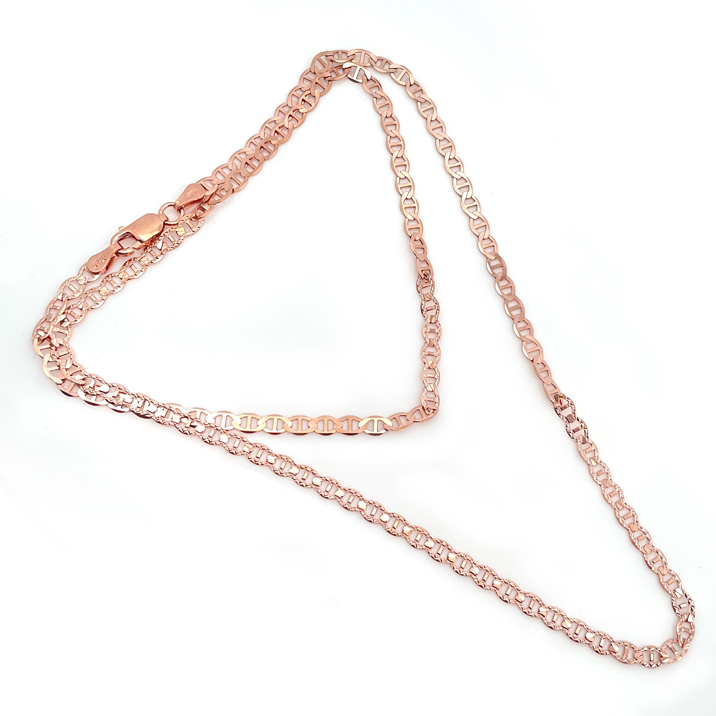 Stylish Rose Gold-Plated Anchor Link Chain Necklace