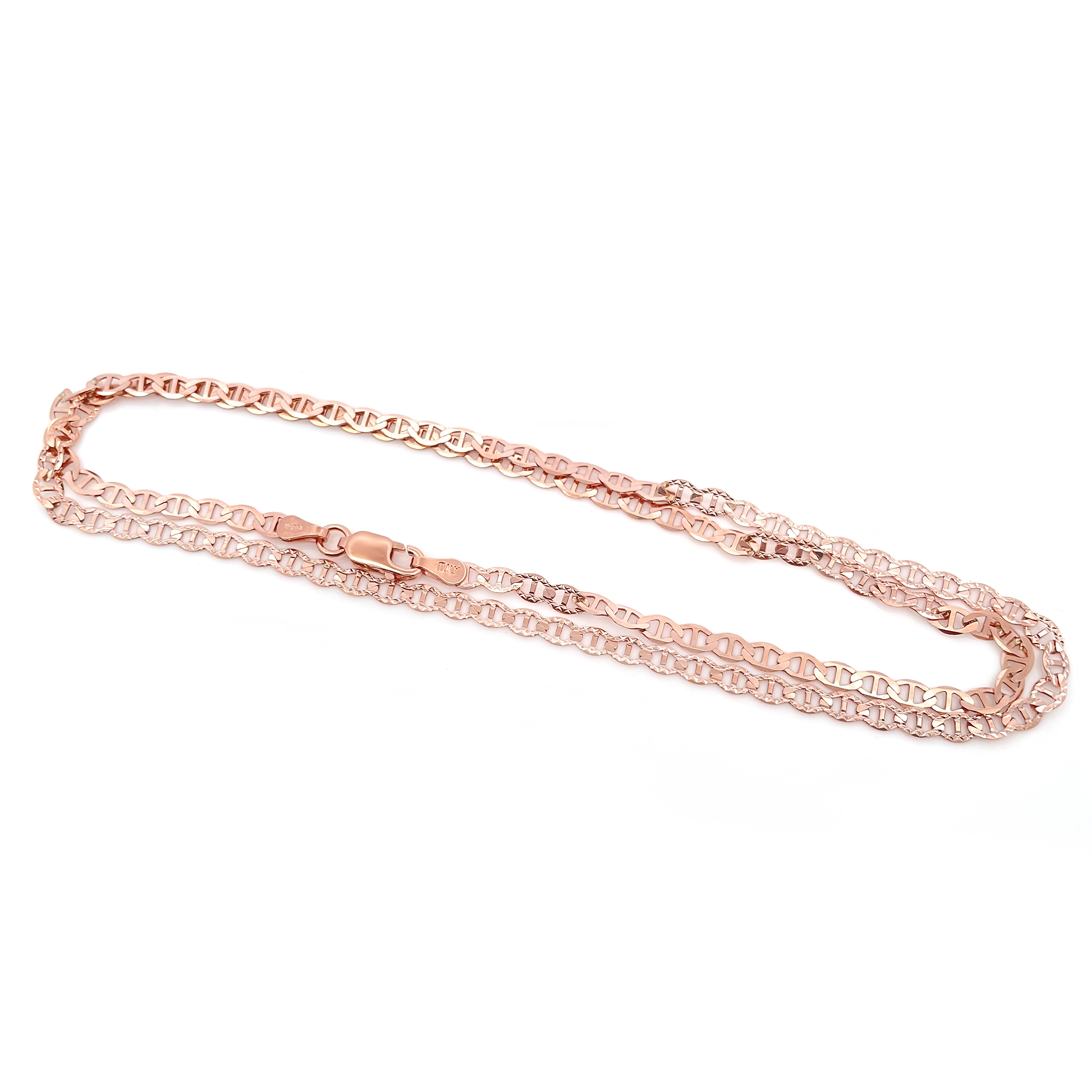 Elegant Rose Gold-Plated Designer Link Chain Necklace