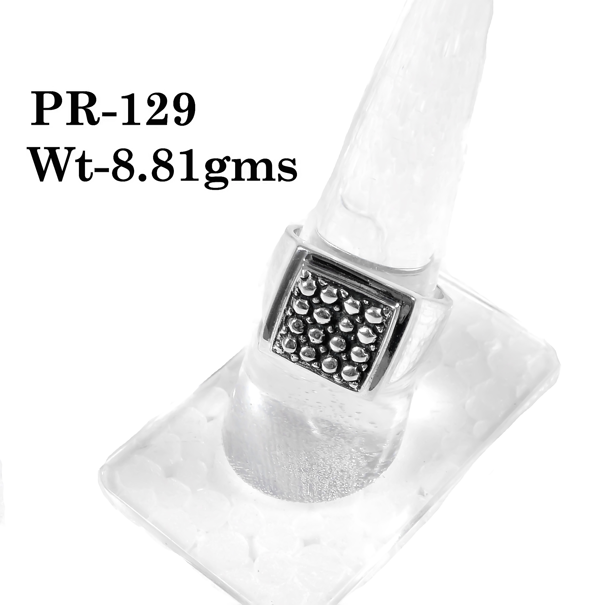 925 Silver Men's Ring, Stylish Generous Large Men's Ring, Luxury Full Ball Dot Ring 