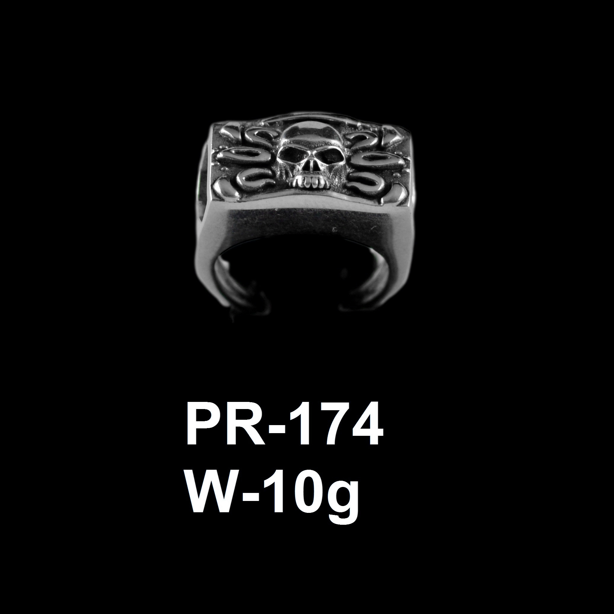Oxidized Silver Skull & Bones Ring – Gothic Style 925 Silver