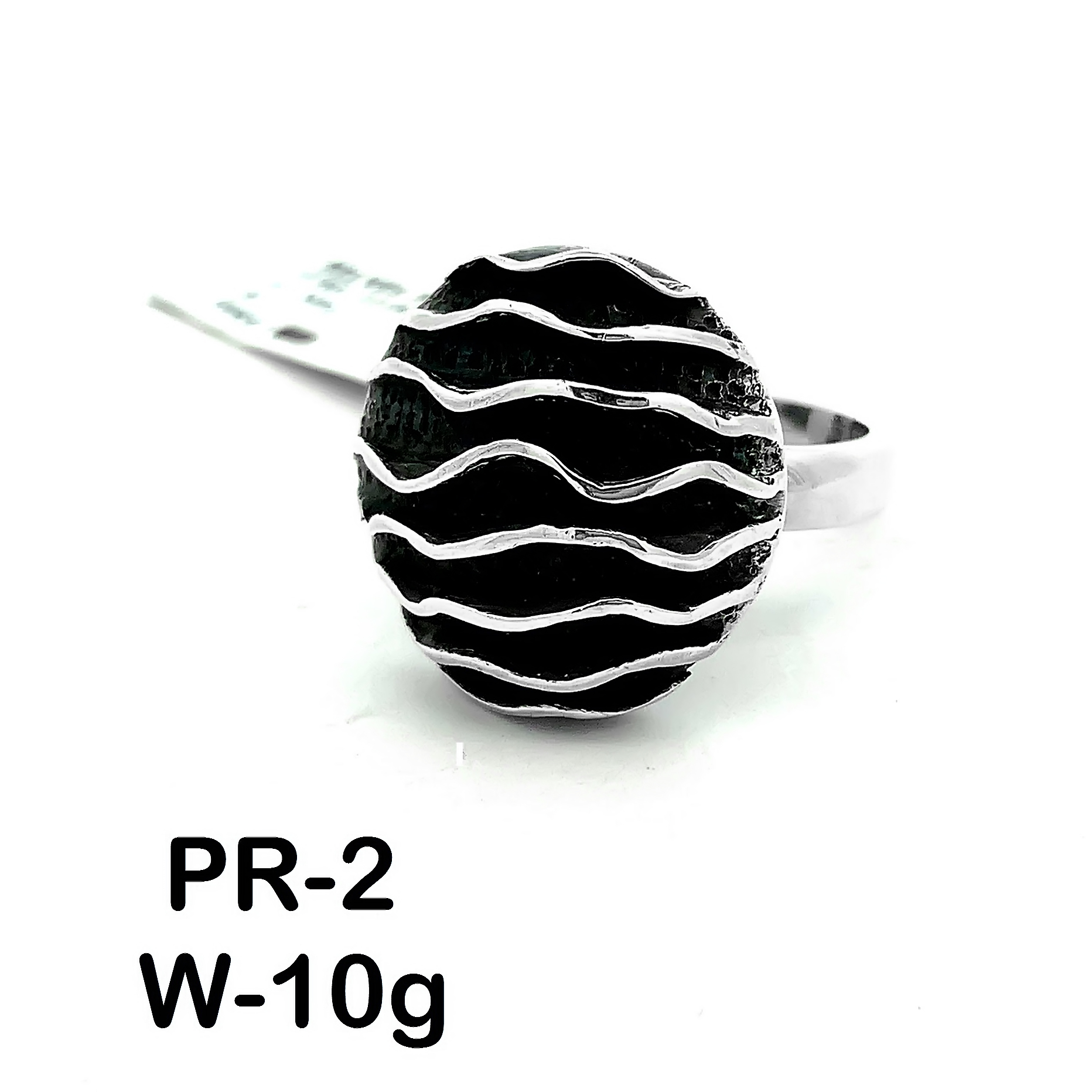 Sea ​​wave  925  Sterling oxide  Silver Ring  Timeless Silver Oxidized Polished Ring