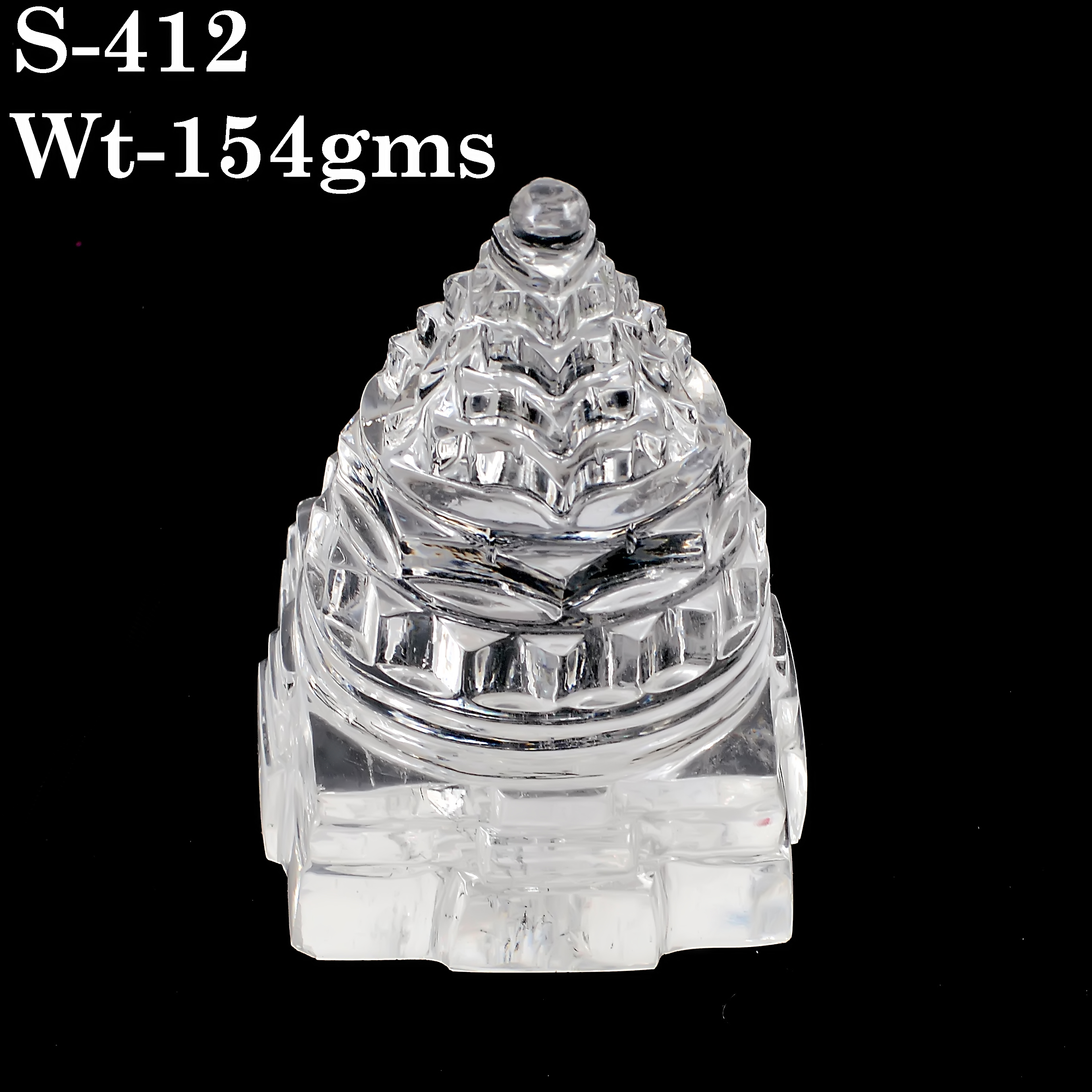 Natural Crystal Shree Yantra 154g – Attract Wealth, Harmony & Positive Vibrations
