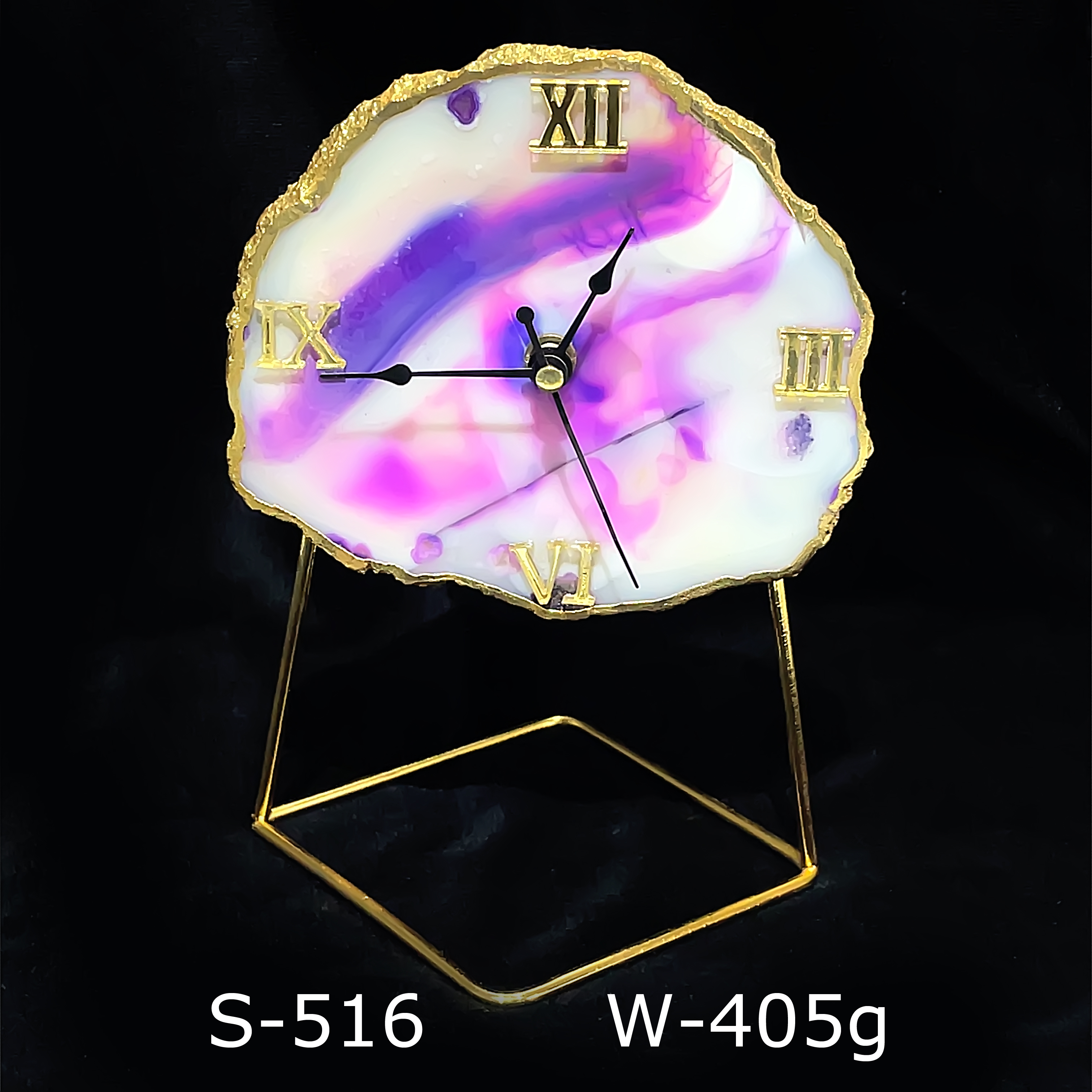 Natural Gemstone Clocks Collection