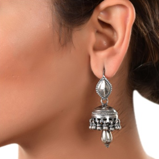 925 Sterling  Silver Jhumka earring 