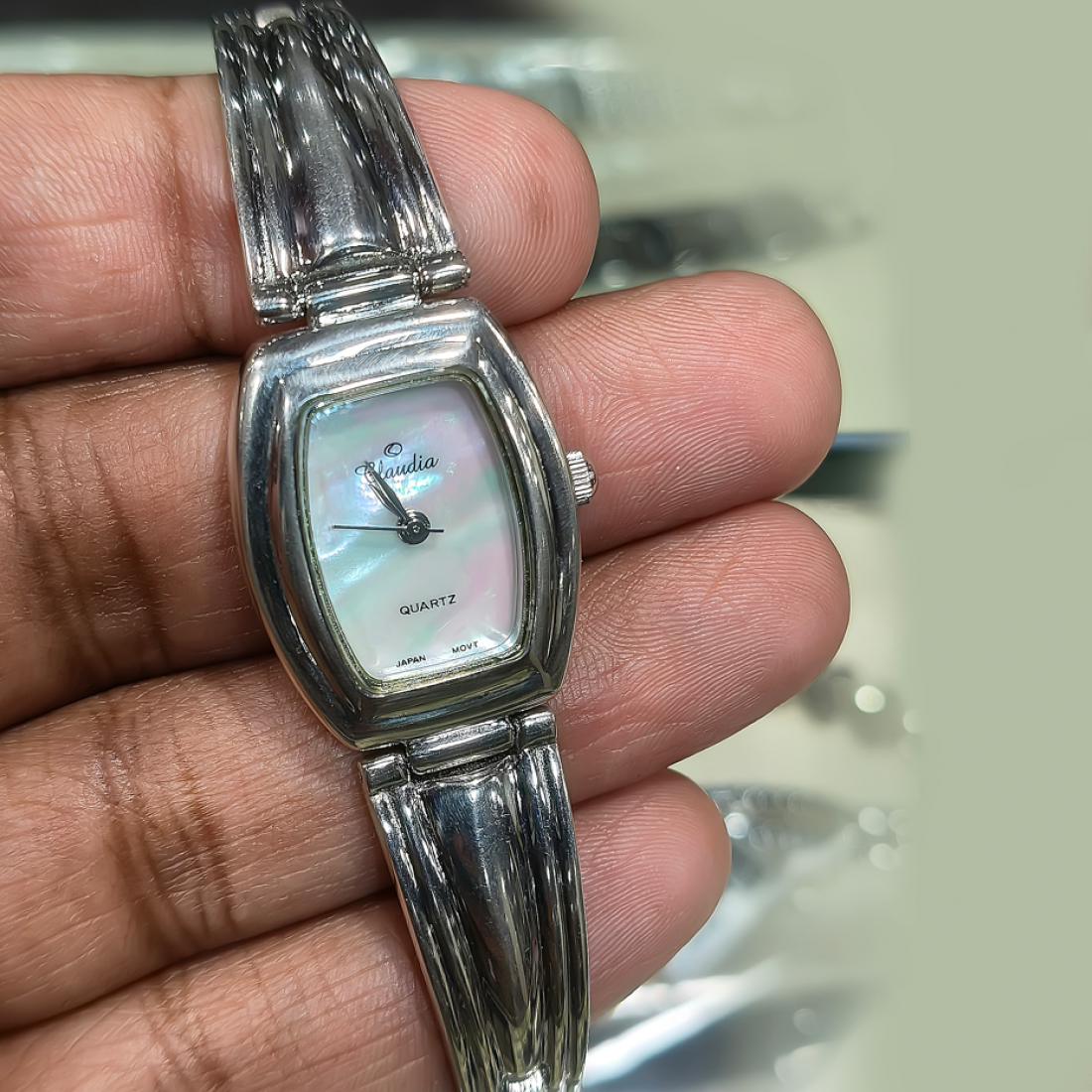 quartz watch 925 Sterling Silver Women’s Elegant Wrist Watch | Classic Silver Timepiece